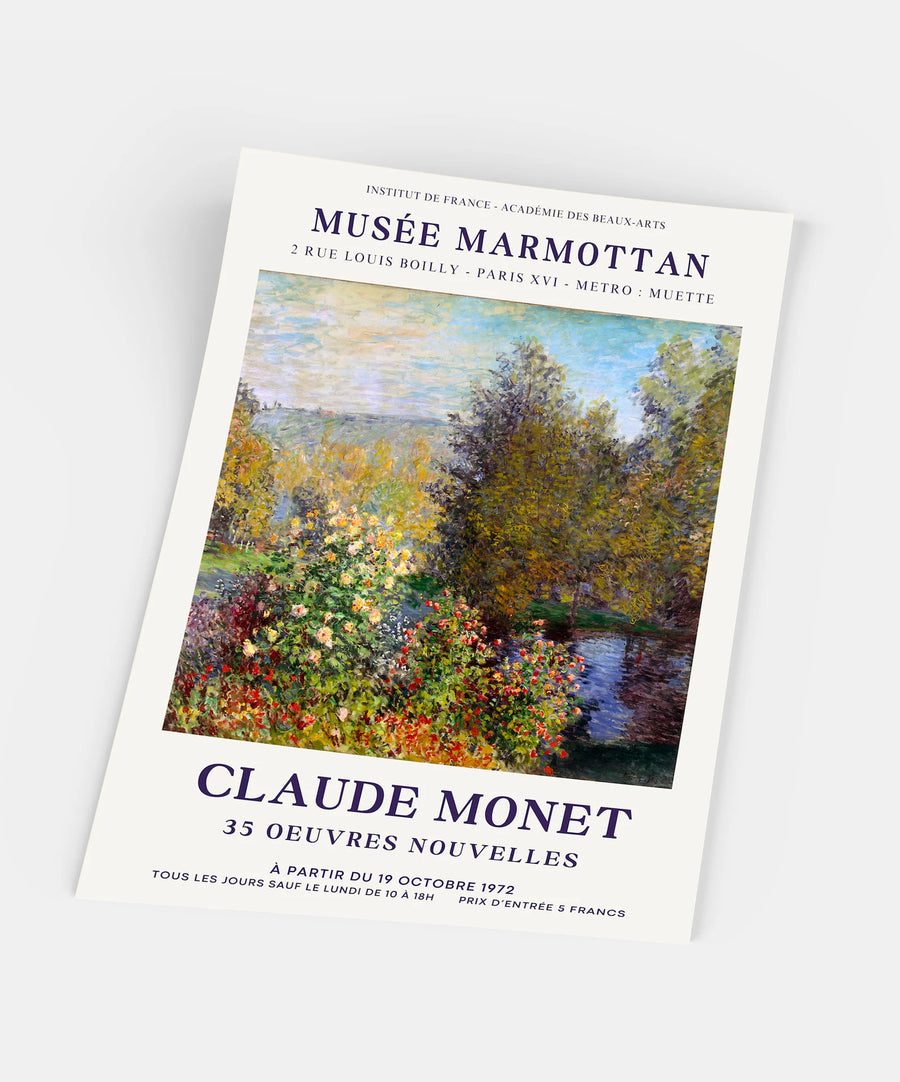 Claude Monet, Coin de jardin à Montgeron, affiche d'exposition