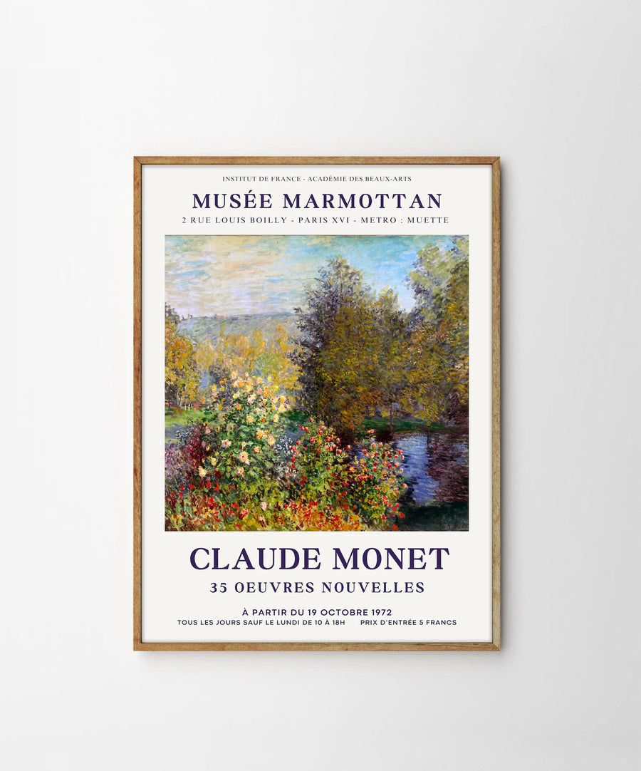 Claude Monet, Coin de jardin à Montgeron, affiche d'exposition