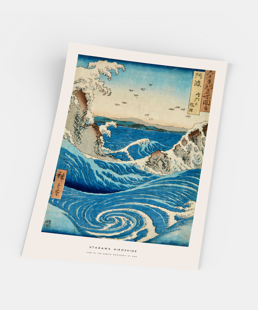 Utagawa Hiroshige, View of the naruto whirlpools at Awa
