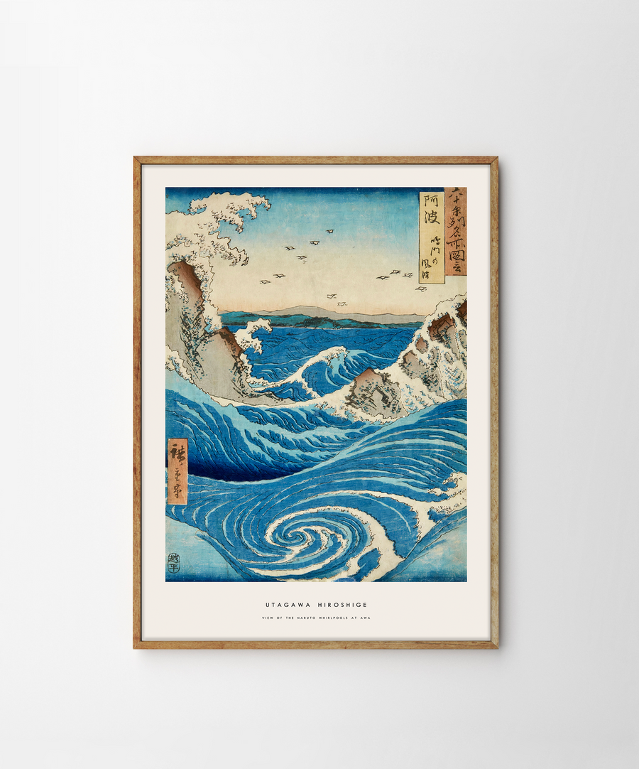 Utagawa Hiroshige, View of the naruto whirlpools at Awa