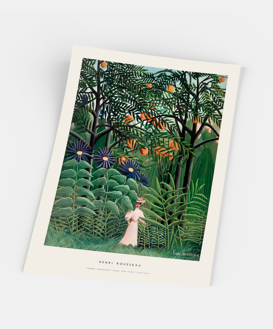 Henri Rousseau, Femme marchant dans une forêt exotique