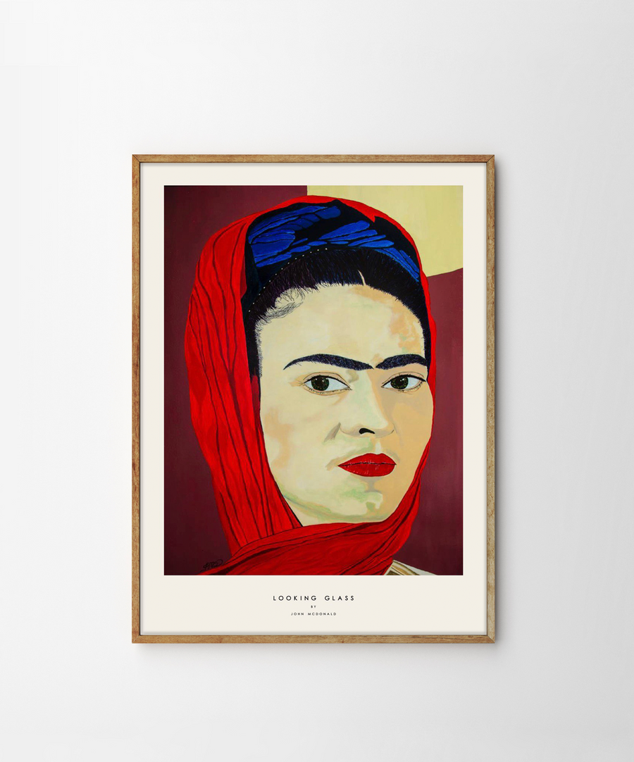John McDonald, My Mexican Hero, Looking Glass, portrait de Frida Kahlo