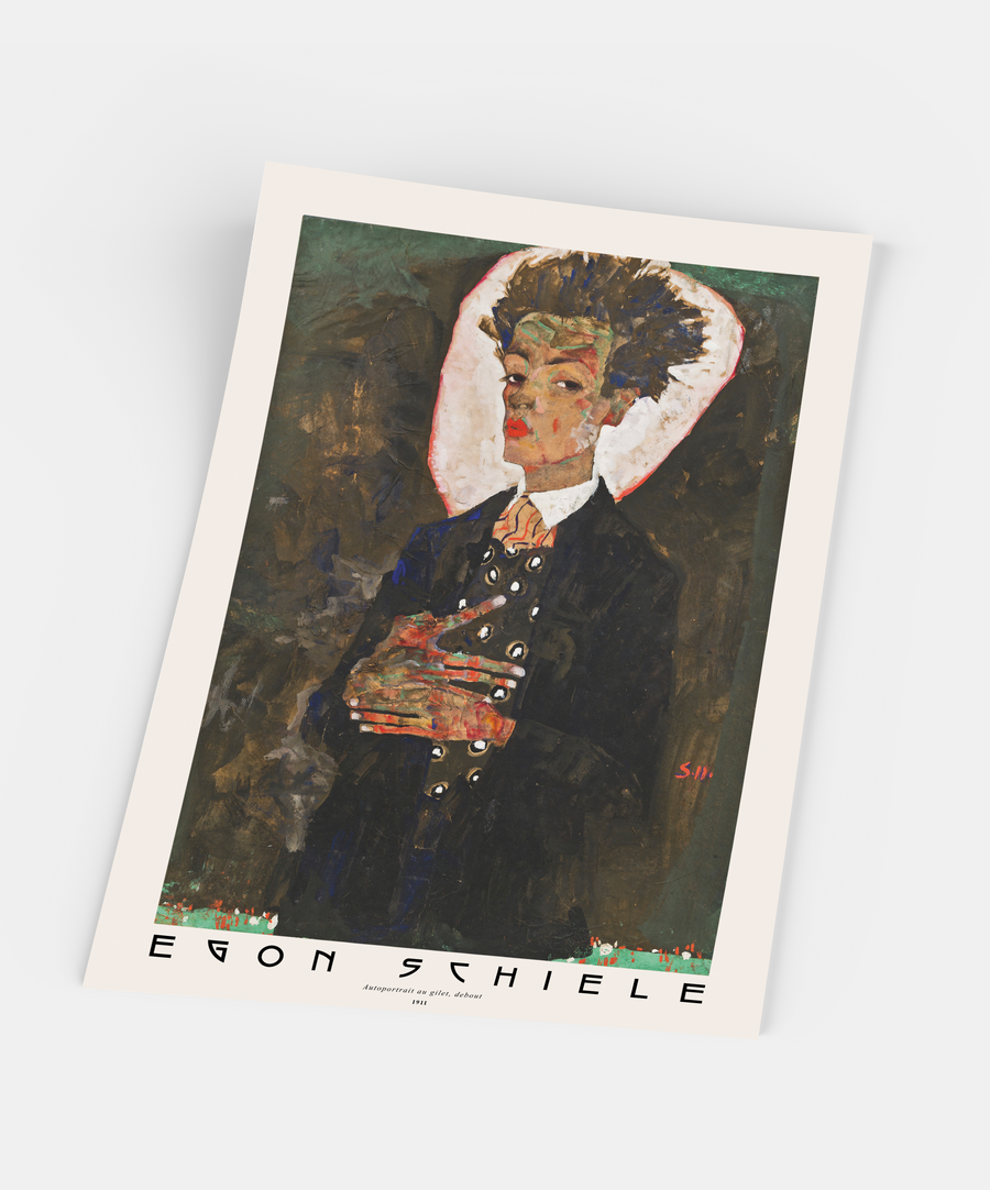 Egon Schiele, Autoportrait au gilet