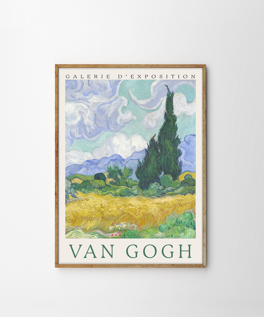 Vincent Van Gogh, Champs de ble avec cyprès