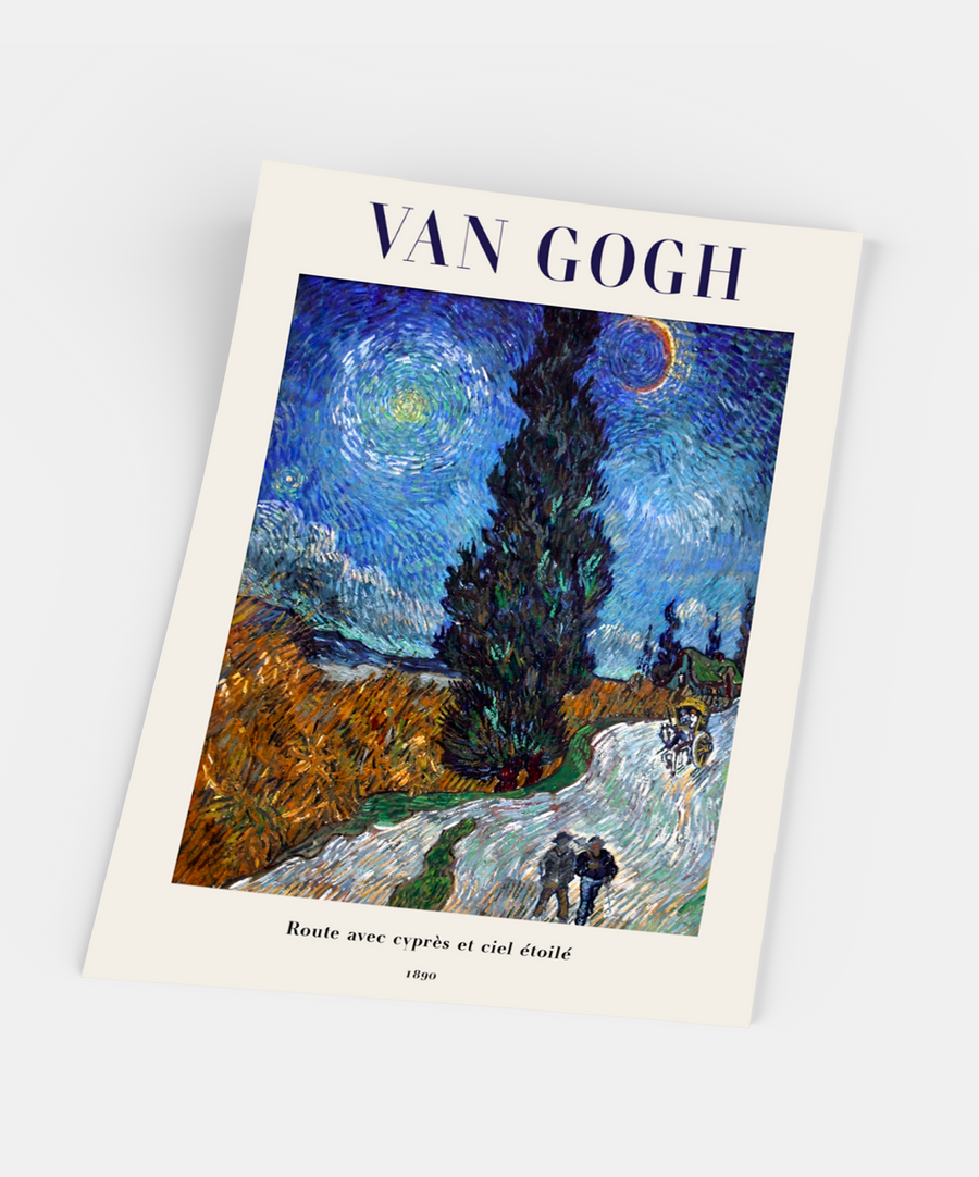 Vincent Van Gogh, Route avec cyprès et ciel étoilé